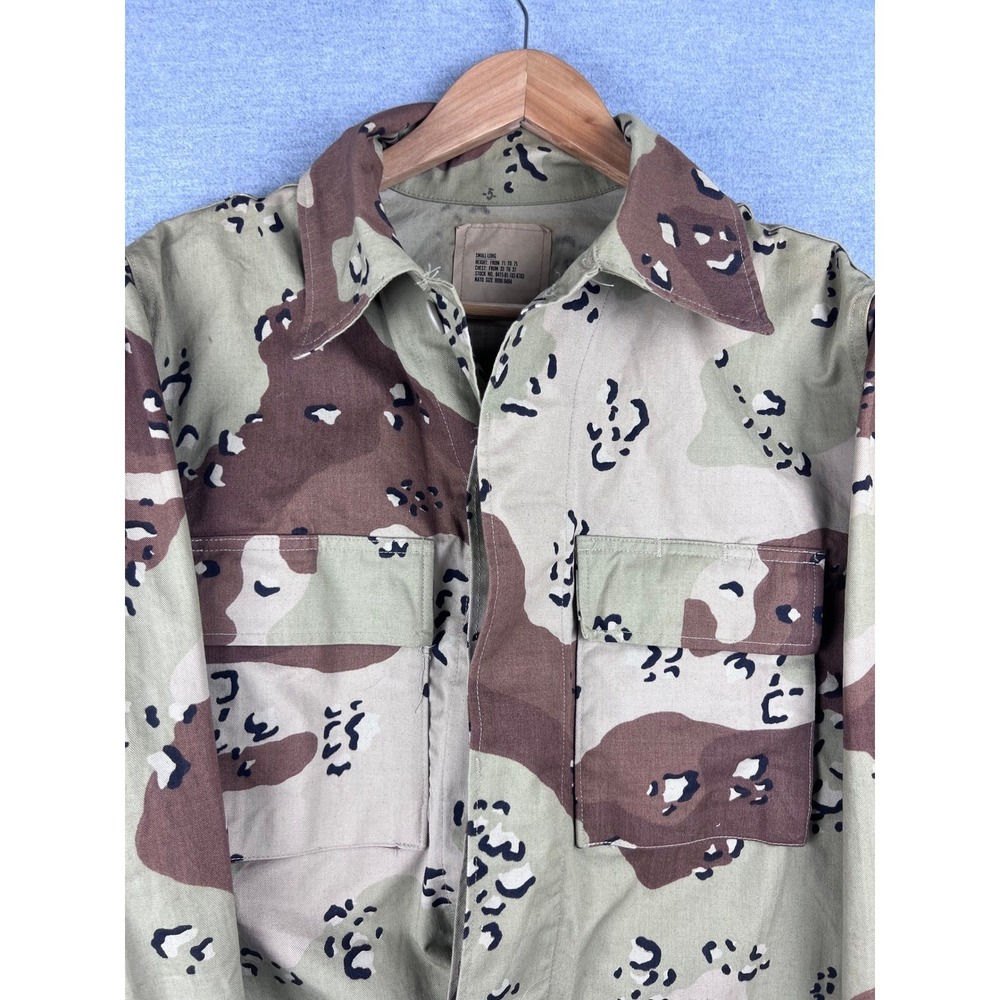 Vintage US Military Chocolate Chip Desert Camo Combat Jacket Small‎ Long 1990
